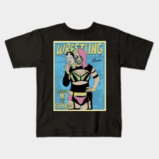 Artwork Asuka Wrestling // Just Say No To Drugs Kids T-Shirt